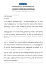 Presentation by Special Representative Eva Biaudet, OSCE Civil Society Forum, Helsinki, 2-3 December 2008