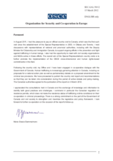 Report by OSCE Special Representative and Co-ordinator for Combating Trafficking in Human Beings, following her visit to Canada, 6-12 August 2011