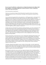 Keynote Address of Marieke van Doorninck, La Strada International