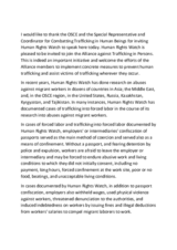 Segment 2-Panel 2: Speech by Jane Buchanan, Human Rights Watch