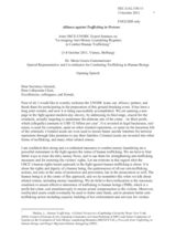 Opening Remarks by Maria Grazia Giammarinaro, OSCE Special Representative and Co-ordinator for Combating Trafficking in Human Beings