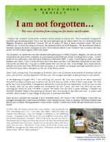 Roundtable discussion: Presentation by Rani Hong, UN.GIFT Special Advisor for Victims, Executive Director, Tronie Foundation 