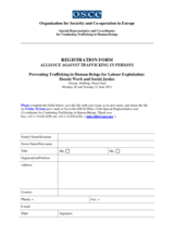 Registration Form - 11th Alliance conference