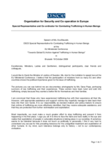 Speech by Eva Biaudet delivered at the EU Ministerial Conference "Towards Global EU Action Against Trafficking in Human Beings", 19 October 2009.