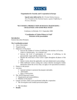 Speech notes delivered by Florinel-Stelian Ionescu, Vice-President of the National Agency against Trafficking in Persons, Romania