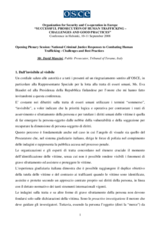 Speech by the Public Prosecutor of the Tribunal of Teramo (Italy), David Mancini