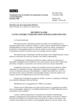 Decision No. 15/06, Combating sexual exploitation of children (fr)