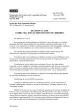 Decision No. 15/06, Combating sexual exploitation of children
