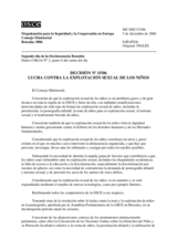 Decision No. 15/06, Combating sexual exploitation of children (es)