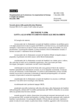 Decision No. 15/06, Combating sexual exploitation of children (it)