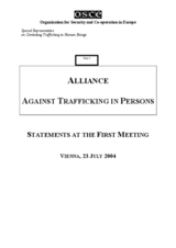 Statements of the First Meeting of the Alliance Against Trafficking in Persons