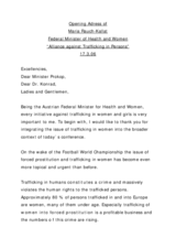 Speech by Maria Rauch-Kallat, Austrian Federal Minister of Health and Women