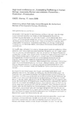 Speech by Ruth-Gaby Vermot-Mangold, Member of the Swiss National Council and the Council of Europe Parliamentary Assembly