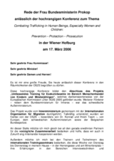 Speech by Liese Prokop, Austrian Federal Minister of Interior (de)