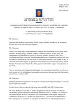 Statement by the Delegation of Norway in response to the address by the Deputy Minister for Foreign Affairs of the Russian Federation, H.E. Aleksey Y. Meshkov