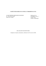 Conference document: Inter-American Committee against Terrorism, Montevideo Declaration (es)