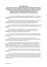 Conference document: Central Asian Co-operation Organization (CACO) contribution Conference document: Central Asian Co-operation Organization (CACO) contribution