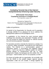Address by Raphael Perl - Head on Anti-Terrorism Issues of the OSCE - on Combating Terrorist Use of the Internet / Comprehensively Enhancing Cyber Security at the 2010 Counter Terror Expo (14-15 April 2010, London, UK)