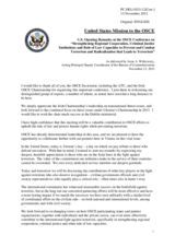 Opening Session, Statement by Ms. DAS Anne A. Witkowsky