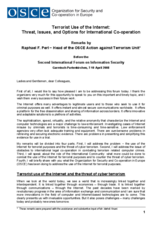 "Terrorist Use of the Internet: Threat, Issues, and Options for International Co-operation" by Raphael Perl, OSCE Head on Anti-Terrorism Issues