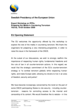 Opening statement by the Swedish Presidency of the EU