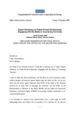 Welcoming remarks by Paul Fritch, Director of the Office of the Secretary General, OSCE