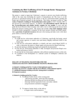 Background information on follow-up training for combating the illicit trafficking of SALW through border management assistance in Termez, Uzbekistan