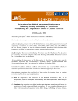Bishkek Declaration on Security and Stability in Central Asia