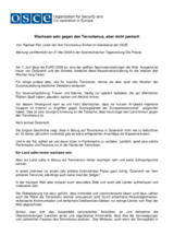 Article by the Head of the Action against Terrorism Unit in "Die Presse" (de)