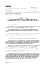 Ministerial Council Decision No.13/06 Combating Intolerance and Discrimination and Promoting Mutual Respect and Understanding