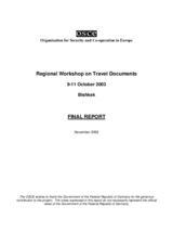 Final report on the Bishkek Regional Workshop on Travel Documents