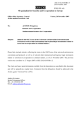 Overview of the OSCE Expert Workshop on Enhancing Legal Co-operation in Criminal Matters Related to Terrorism