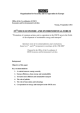 Summary note of recommendations and conclusions