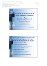 Presentation by Mr. Sambucini,  Secretary, Committee on Sustainable Energy, Sustainable Energy Division, United Nations Economic Commission for Europe on Energy Efficiency 21 Programme and Global Energy Efficiency 21