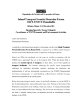 Opening speech by Goran Svilanović, Co-ordinator of OSCE Economic and Environmental Activities