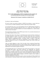 Statement of the European Commission on behalf of the EU, Review of the implementation of OSCE commitments in the economic and environmental dimension focusing on the investment climate Statement of the European Commission on behalf of the EU, Review of the implementation of OSCE commitments in the economic and environmental dimension focusing on the investment climate
