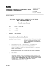 Journal of the 2nd Day of the Twelfth Meeting of the Economic Forum (it)