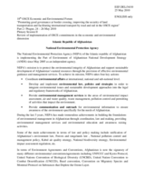 Statement by National Environmental Protection Agency (NEPA), Afghanistan