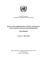 Review of the implementation of OSCE commitments in the economic and environmental dimension: transport