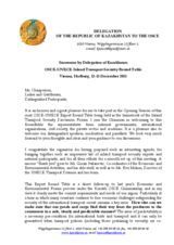 Statement by the Delegation of Kazakhstan