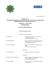 List of participants