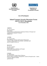 List of Participants