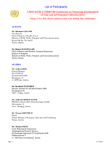 List of participants