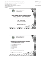 Presentation by Amb. Bruzga, CEO, Energy Security Center under the Ministry of Foreign Affairs of the Republic of Lithuania on Development of Sustainable Energy