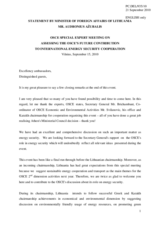 Statement by H.E. Mr. Audronius Azubalis, Minister of Foreign Affairs of Lithuania