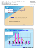 Presentation by Mr. N. Yusifbayli, Electricity Security of Azerbaijan in new Economic Development