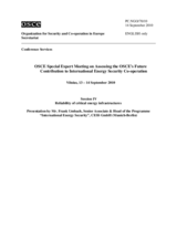 Presentation by Mr. Frank Umbach, Senior Associate & Head of the Programme "International Energy Security", CESS GmbH (Munich-Berlin)
