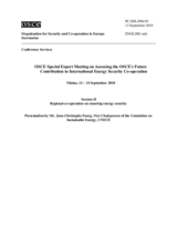 Presentation by Mr. Jean-Christophe Fueeg, Vice Chairperson of the Committee on Sustainable Energy, UNECE
