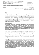 Talking Points by Organization of the Black Sea Economic Cooperation