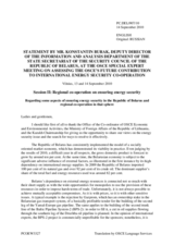 Statement by Mr. Konstantin Burak, Belarus